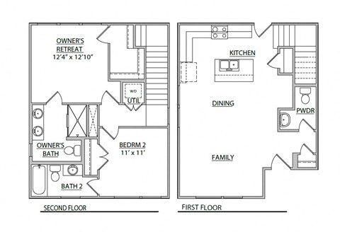 the plan of the first and second floor of the house